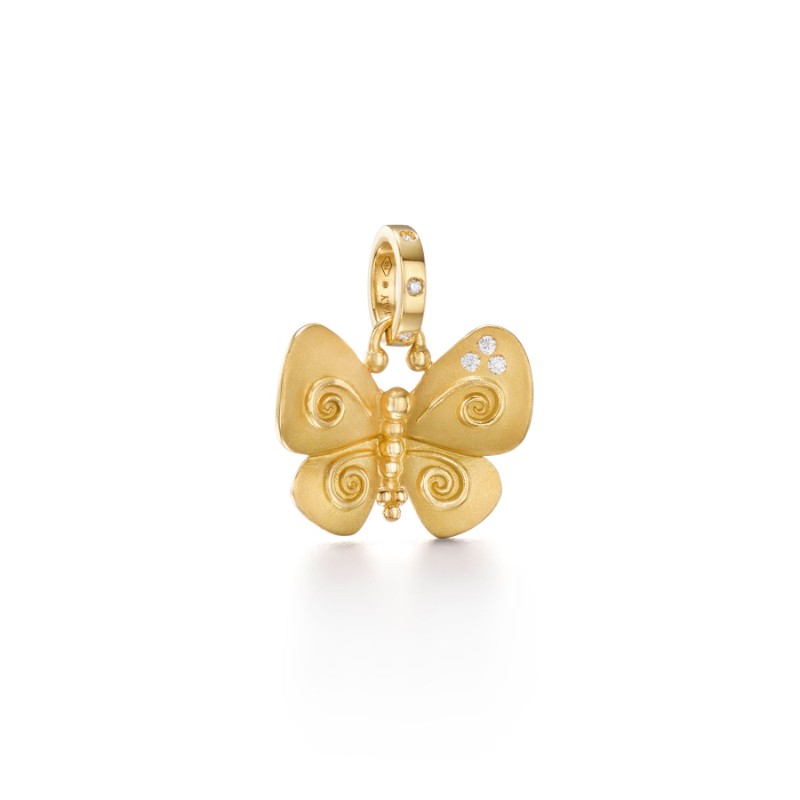 Temple St. Clair 18K Golden Butterfly Pendant