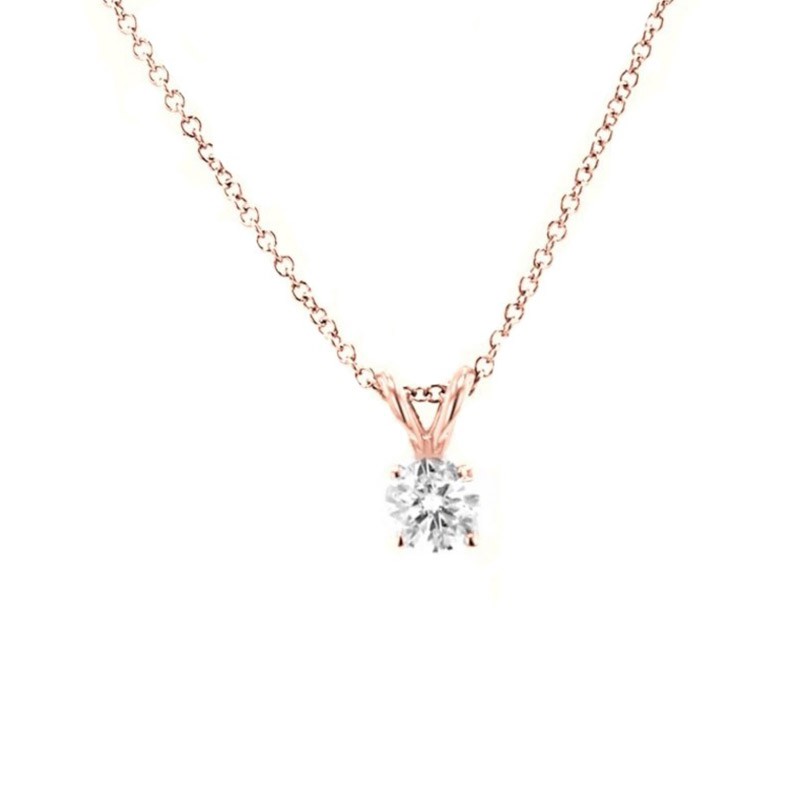 Deutsch Signature 4 Prong Diamond Pendant