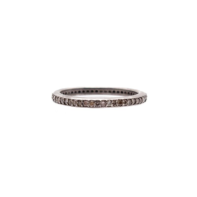 New World Champagne Diamond Eternity Stack Band Ring