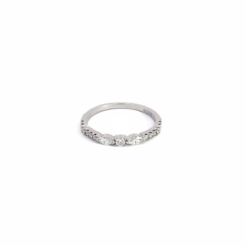 Deutsch Signature Round and Marquise Shape Diamond Band
