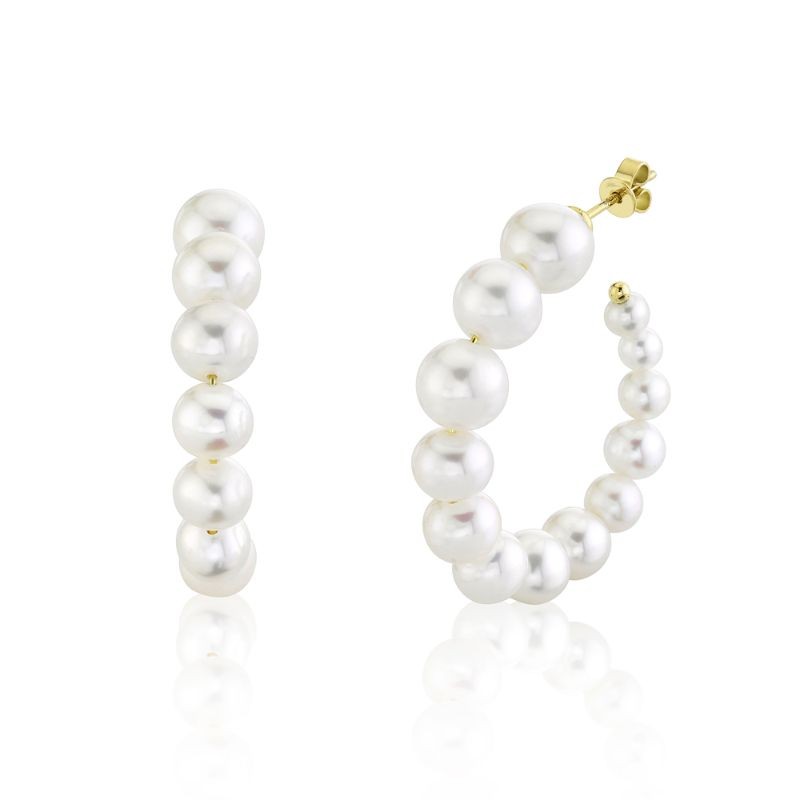 Deutsch Signature Coco Cultured Pearl Hoop Earrings