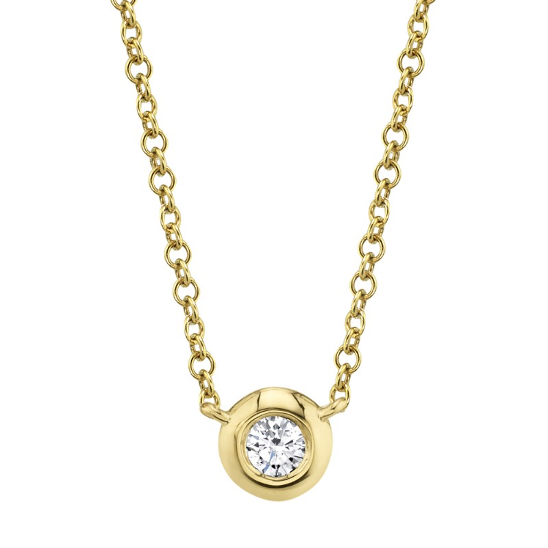 Deutsch Signature 0.05Ct Round Diamond Bezel Set Pendant Necklace