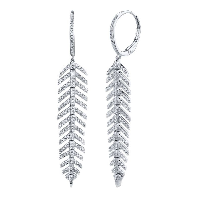 Deutsch Signature 0.60Ct Diamond Feather Earrings