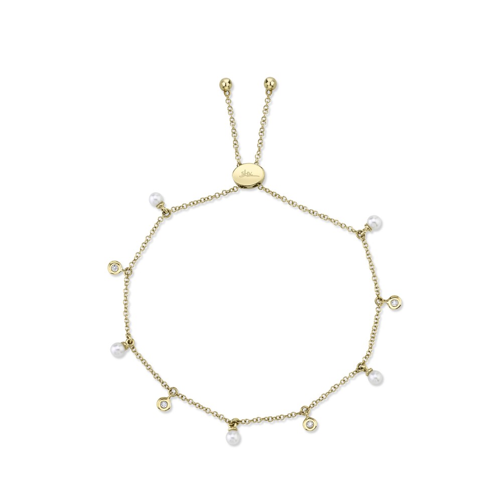 Deutsch Signature 0.04Ct Diamond & Cultured Pearl Bolo Bracelet