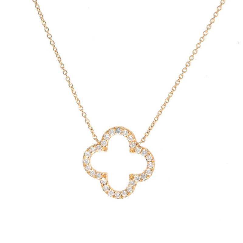 Deutsch Signature Open Clover Pave Necklace
