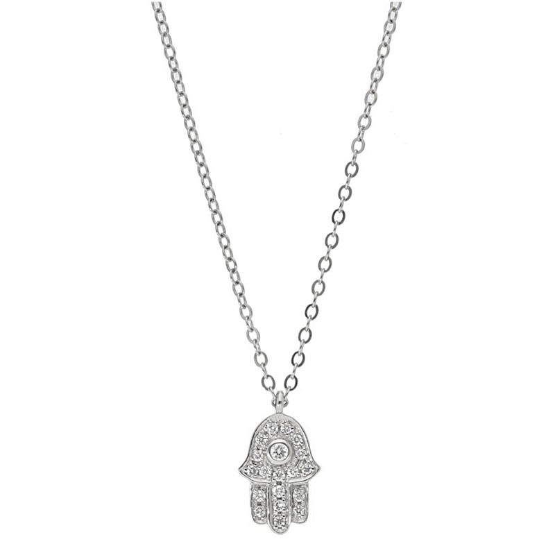 Deutsch Signature Diamond Hamsa Pendant