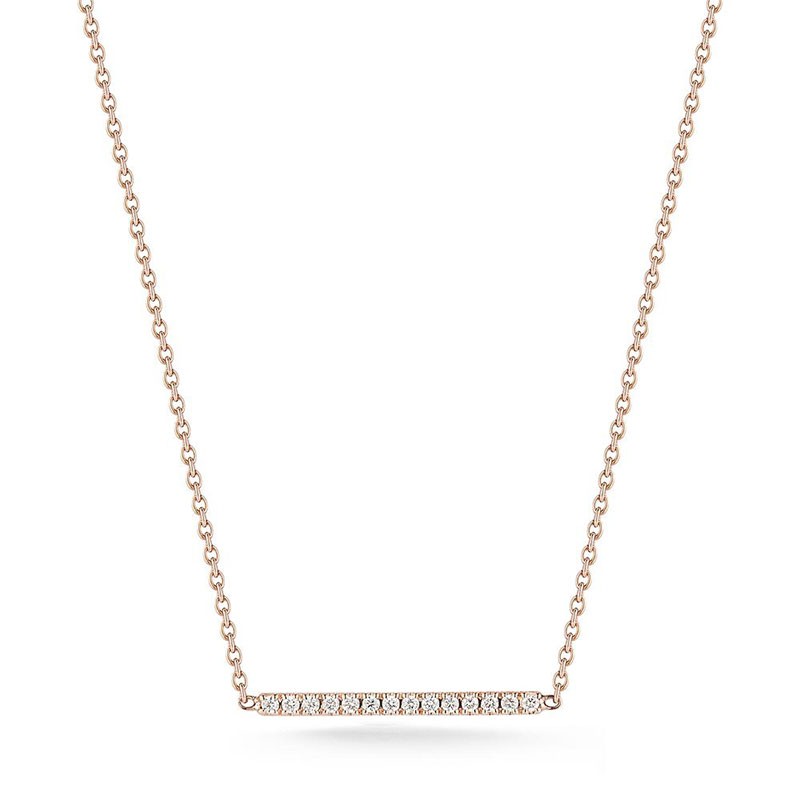 Deutsch Signature Xsmall Diamond Bar Necklace