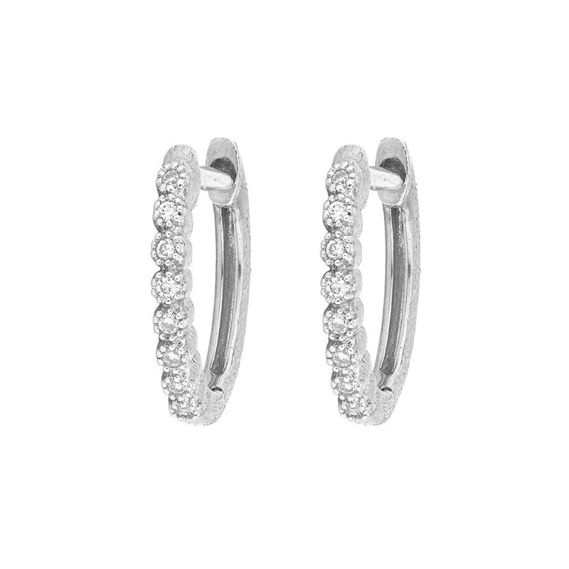 Jude Frances Delicate Provence Champagne Hoop Earrings