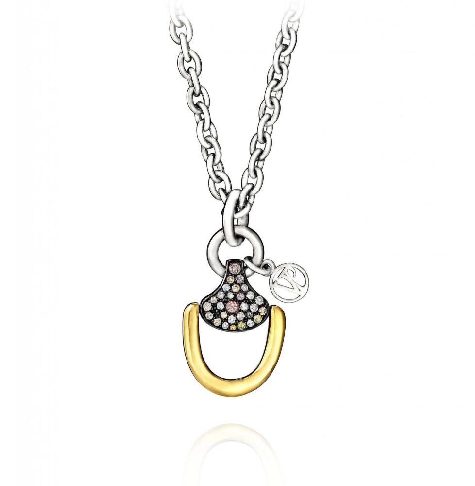 Vincent Peach Churchill Downs Necklace With Multi Diamond