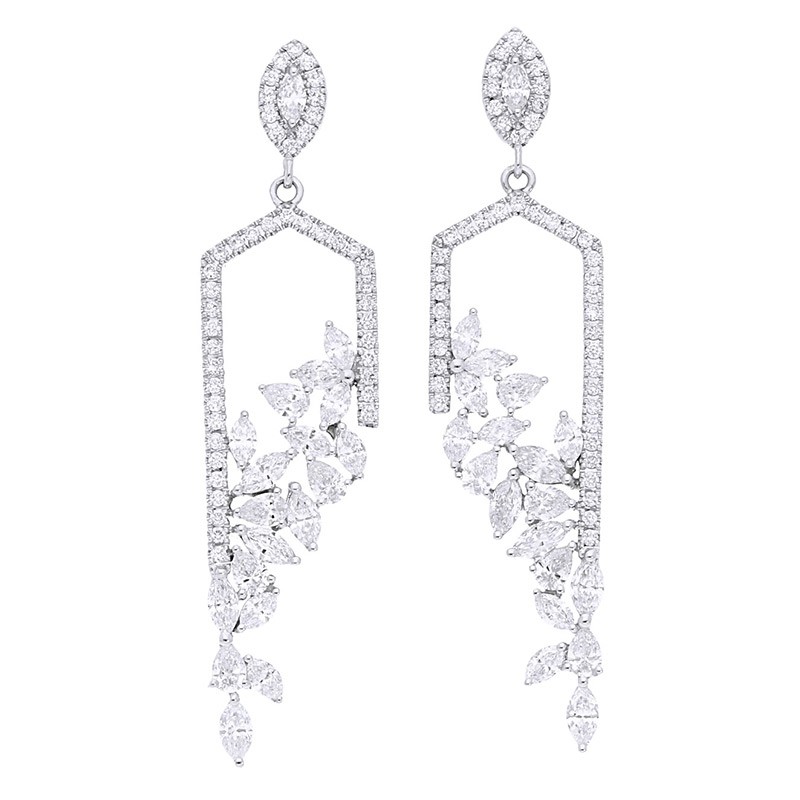 Deutsch Signature Fancy Diamond Drop Earrings