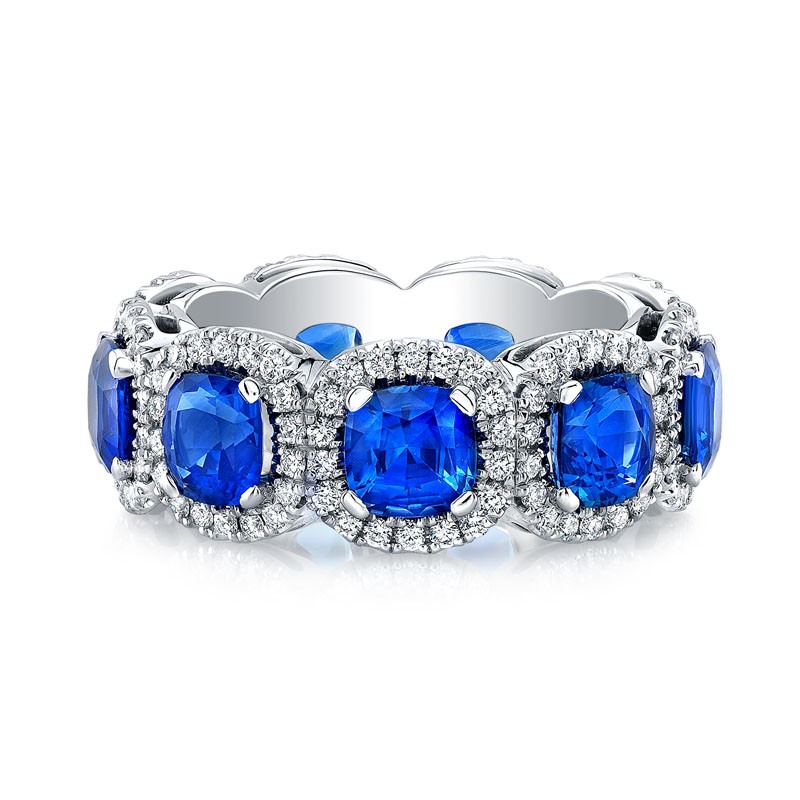 Norman Silverman Sapphire and Diamond Eternity Ring