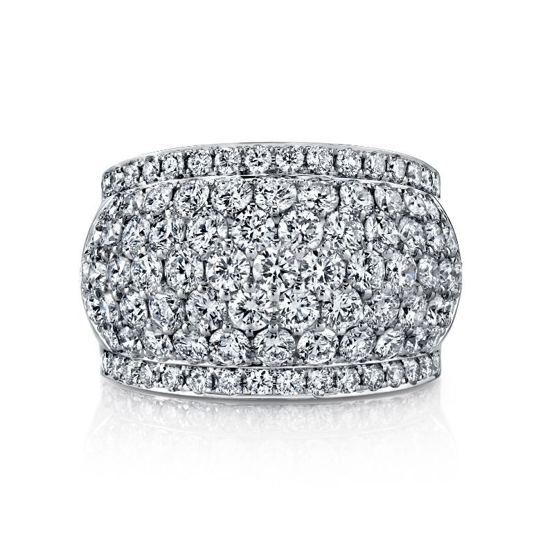 Deutsch Signature Wide Micro Pave Domed Eternity  Band