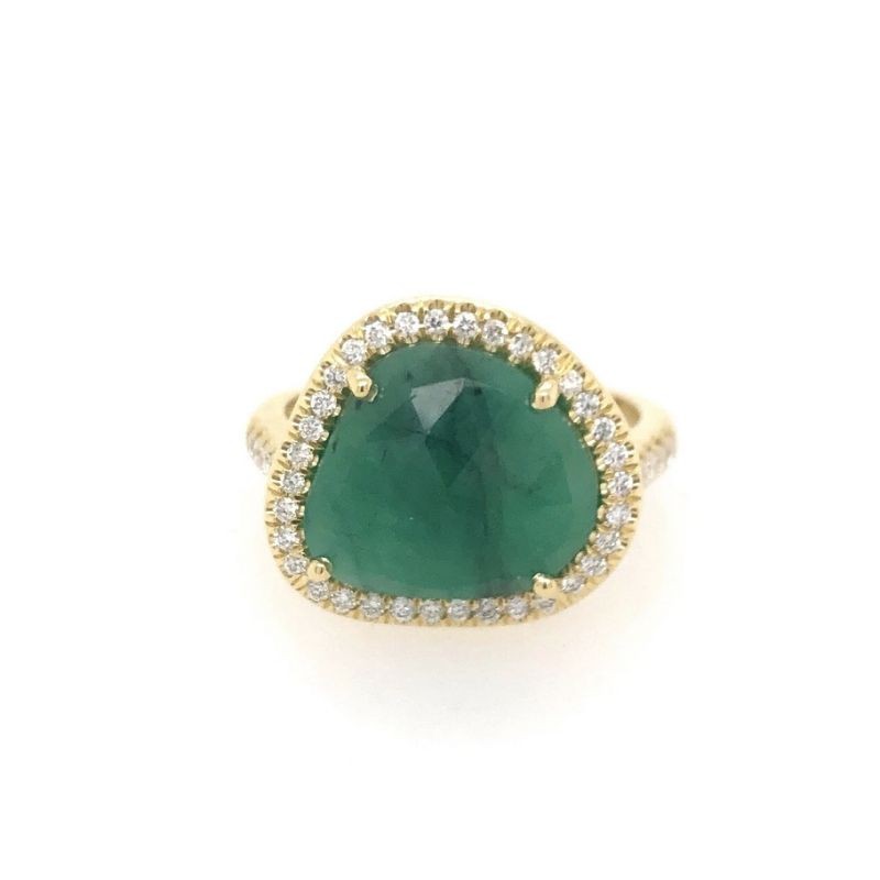Lauren K Mischa Free Form Emerald Ring