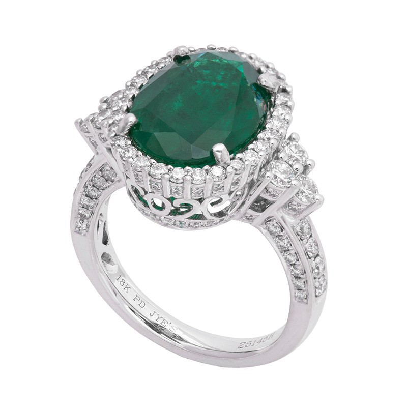 Jye's Oval Emerald and Diamond Ring