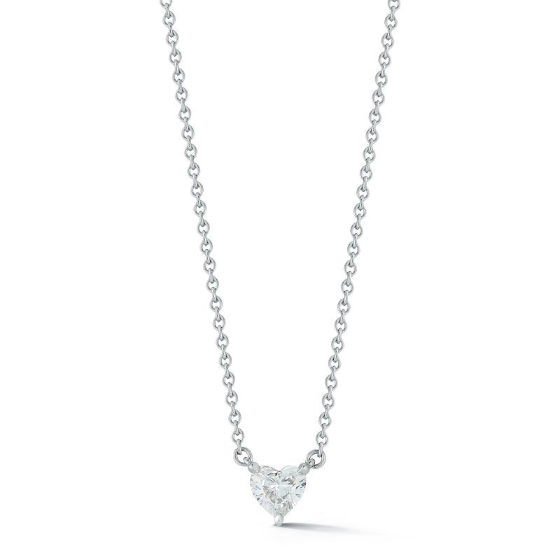 Deutsch Signature 3 Prong Diamond Heart Necklace