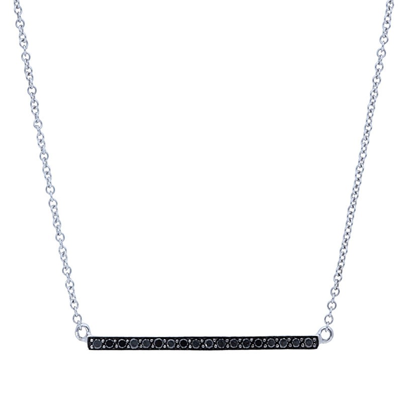 Deutsch Signature Black Diamond Bar Necklace