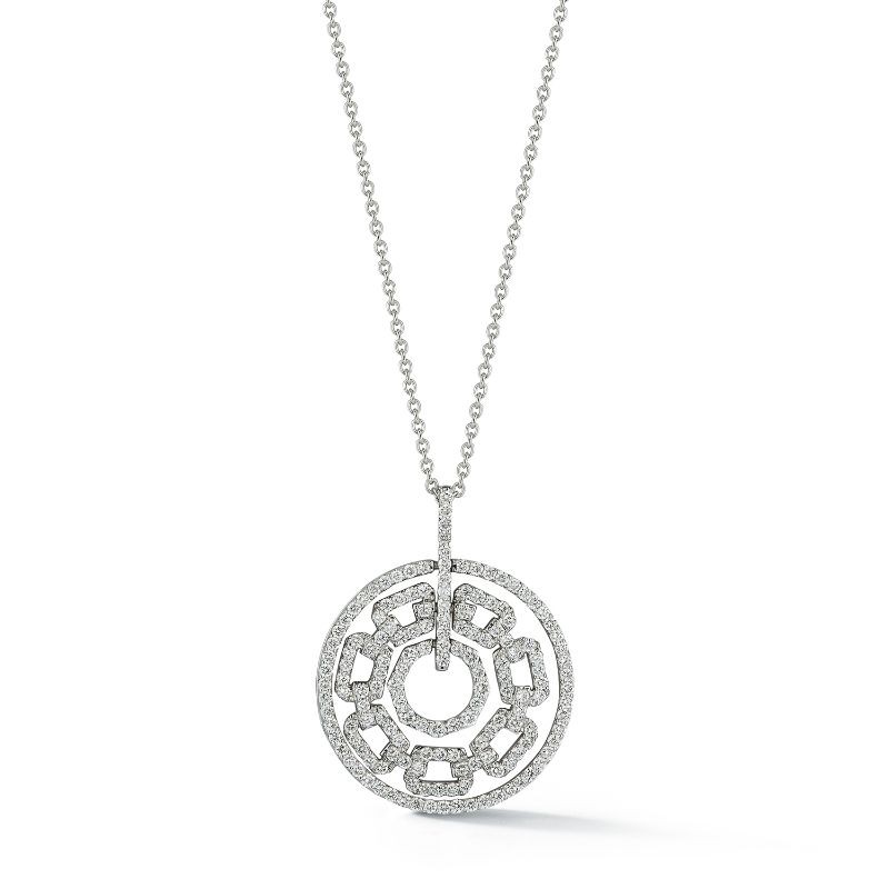 Deutsch Signature Open Curb Link and Circle Pendant