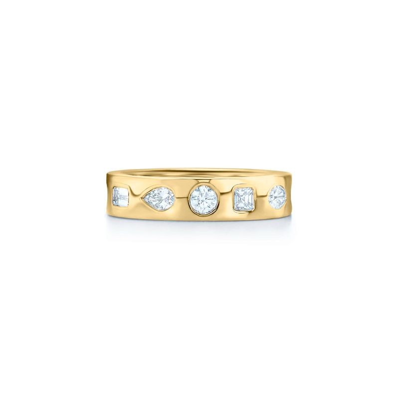 Kwiat Stackable Ring with Fancy Shape Diamonds