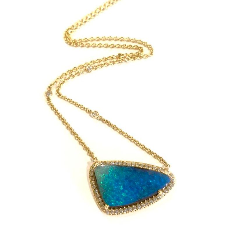 Lauren K Boulder Opal Freeform Layla Necklace