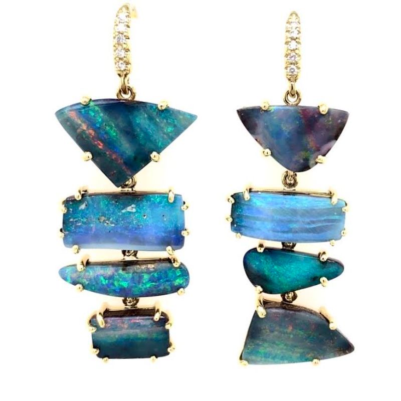 Lauren K Freeform Boulder Opal 4 Joyce Earrings