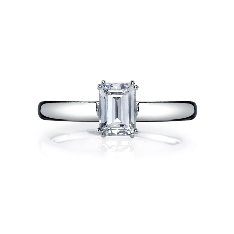 Deutsch Signature Emerald Cut Solitaire Semi Mount