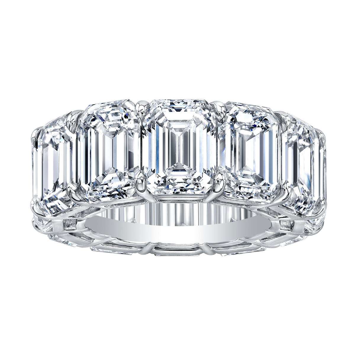 Norman Silverman Emerald Cut Diamond Eternity Band