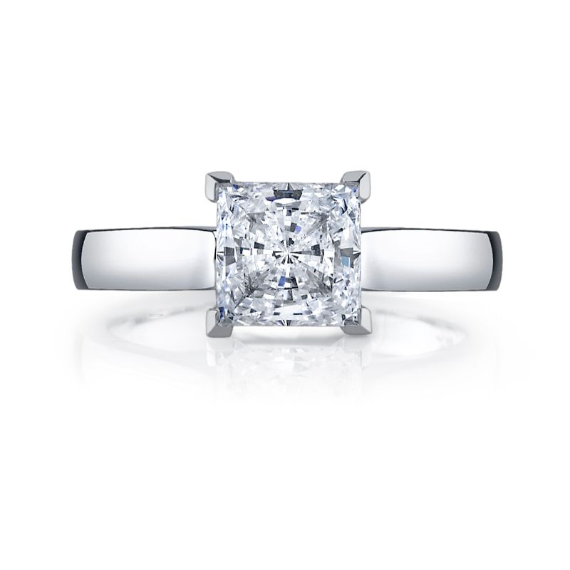 Deutsch Signature Princess Cut Solitaire Semi Mount