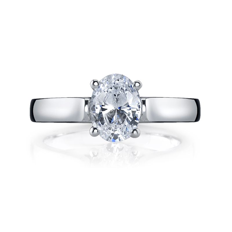 Deutsch Signature Oval Cut Solitaire Semi Mount