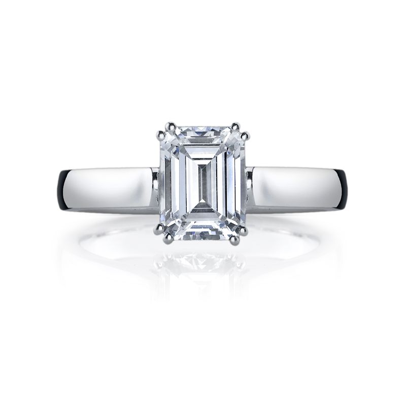 Deutsch Signature Emerald Cut Solitaire Semi Mount