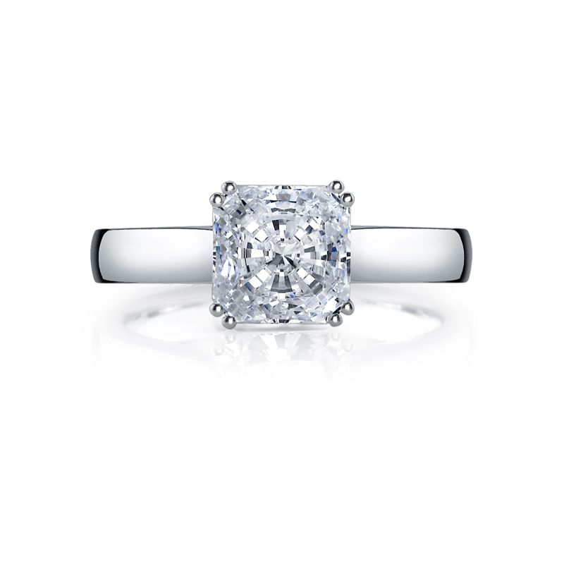 puppy misdrijf binding Deutsch Signature Asscher or Radiant Cut Solitaire Semi Mount - 1060-PTA