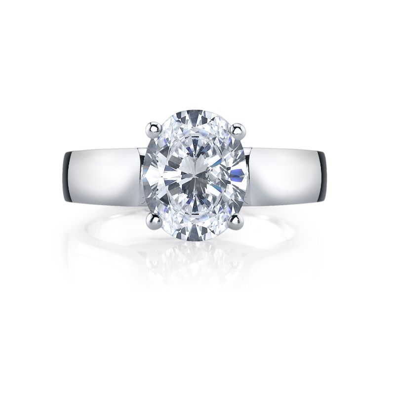 Deutsch Signature Princess Cut Solitaire Semi Mount