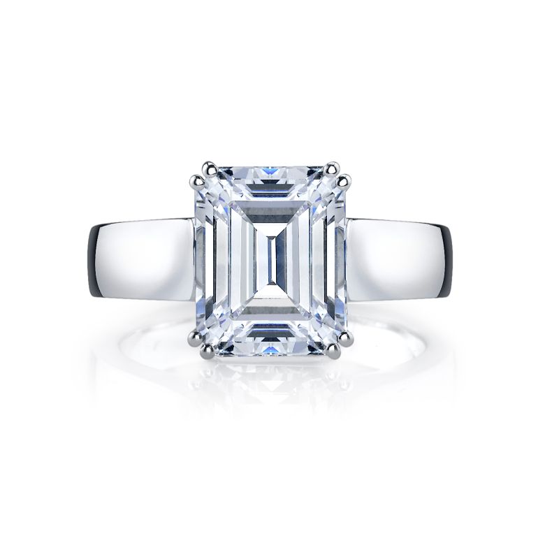 Deutsch Signature Emerald Cut Solitaire Semi Mount