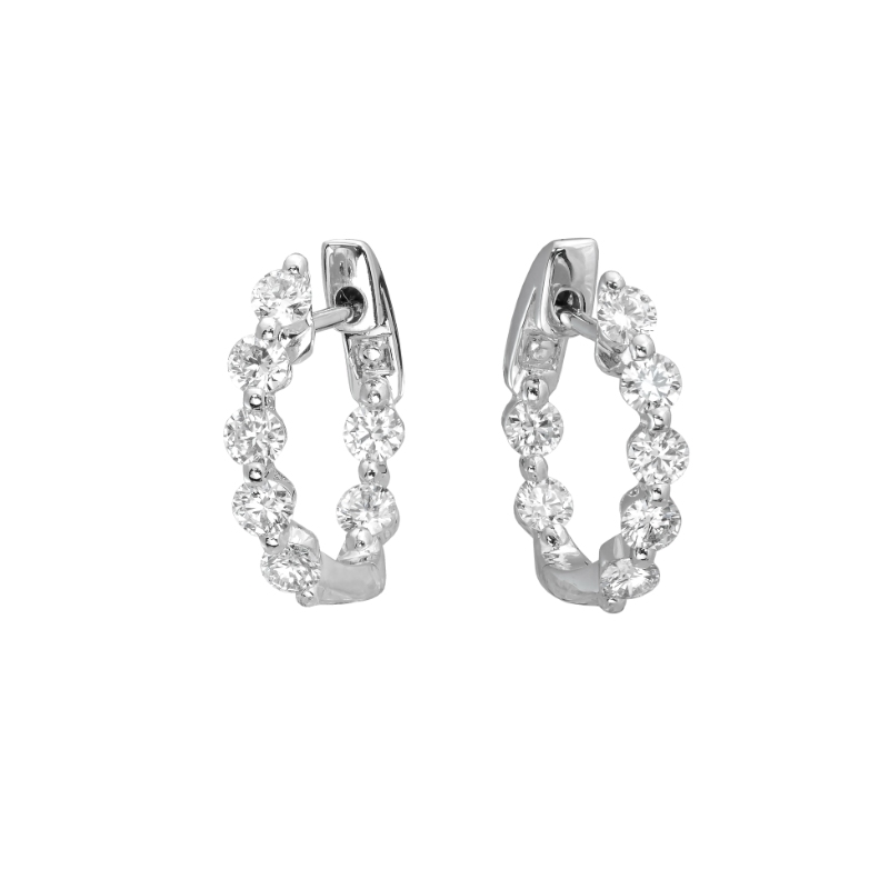 Jyes's In/Out Oval Huggie Hoop Earrings