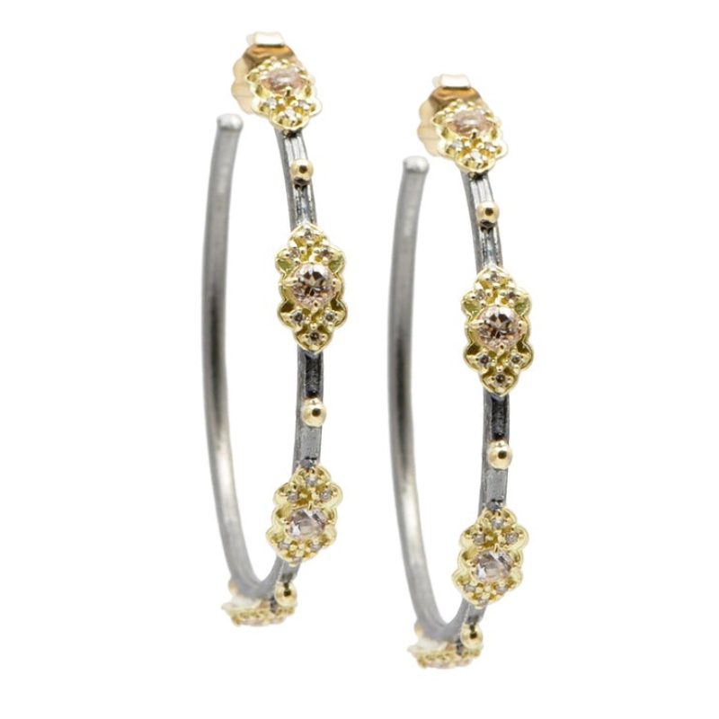 Armenta Scroll Hoop Earrings