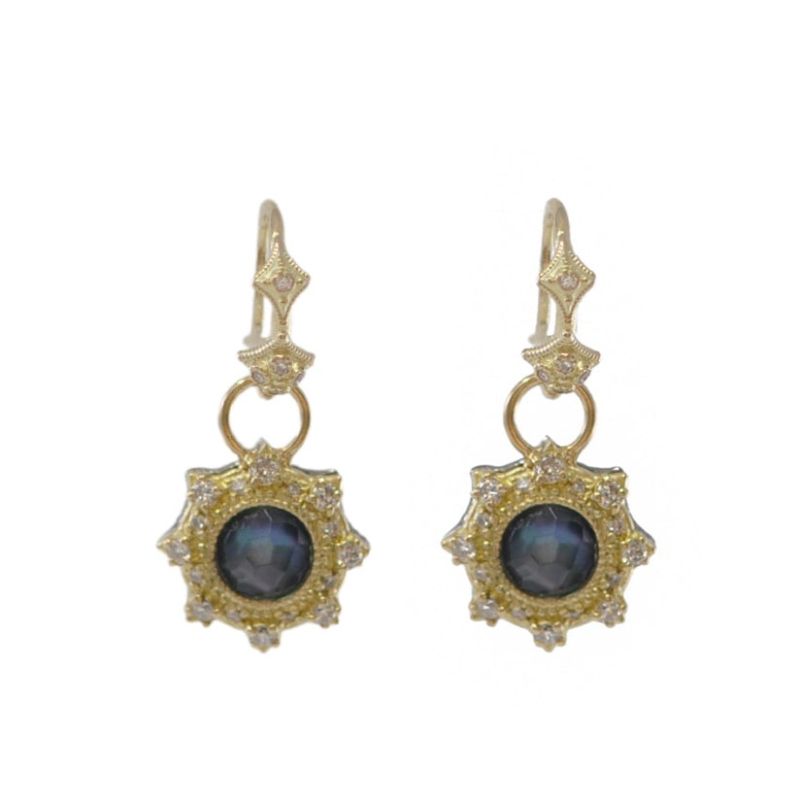 Armenta Pointed Halo Drop Earrings