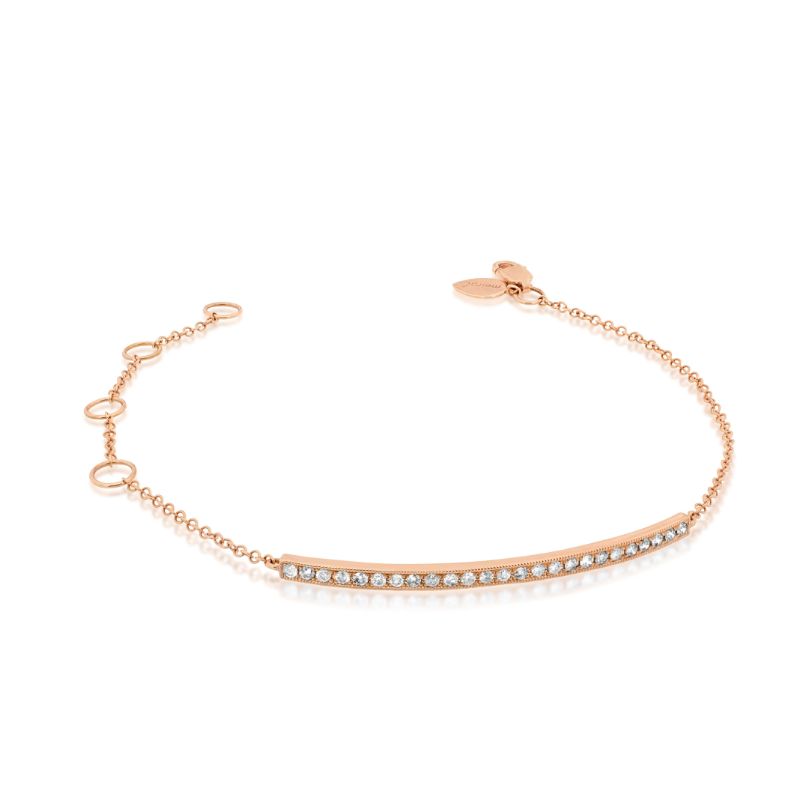 Meira T Rose Gold Diamond Bar Bracelet
