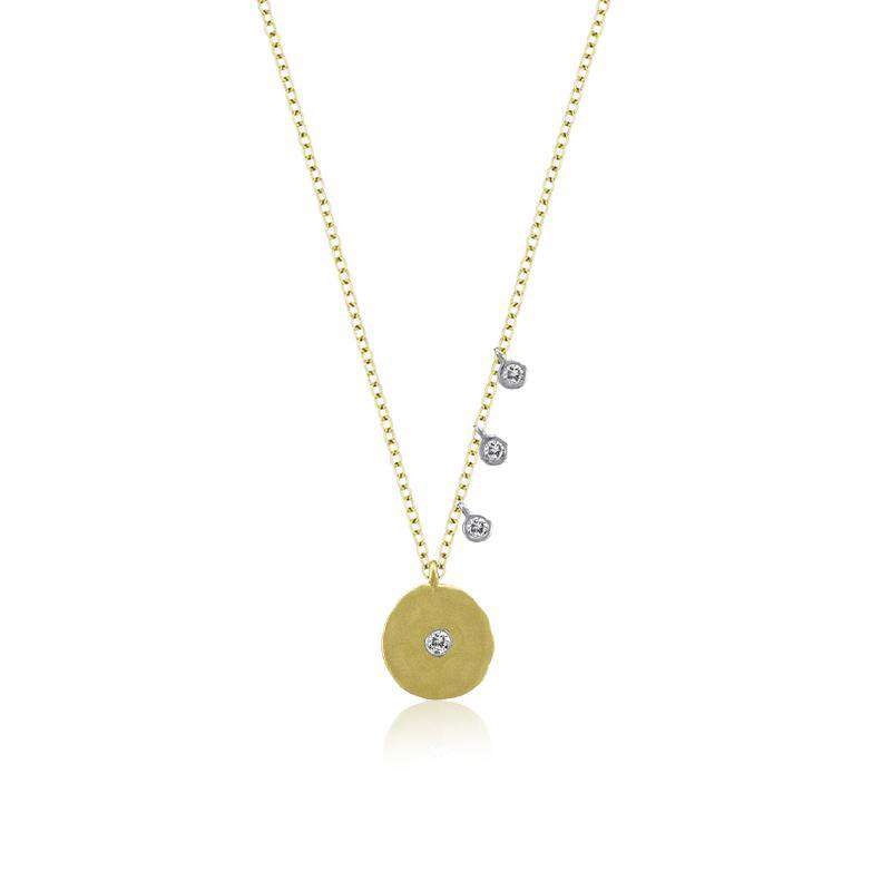 Meira T Signature Off Center Disk Necklace