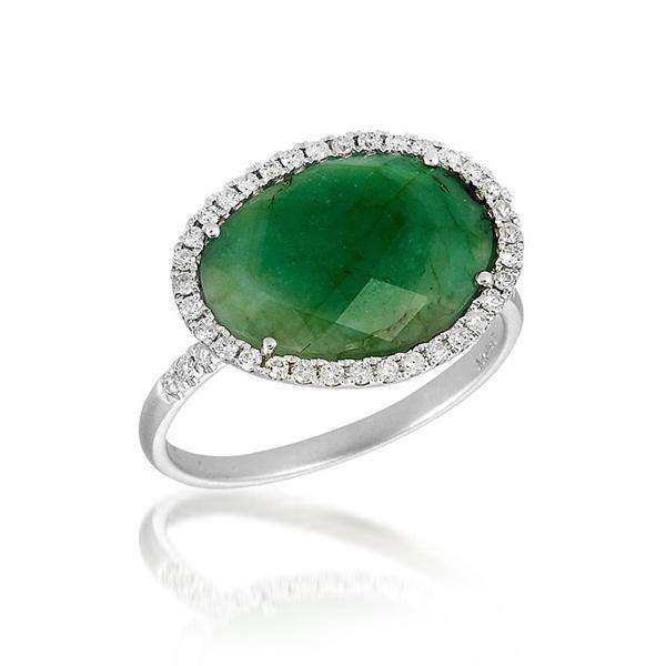 Meira T Emerald Slice Ring