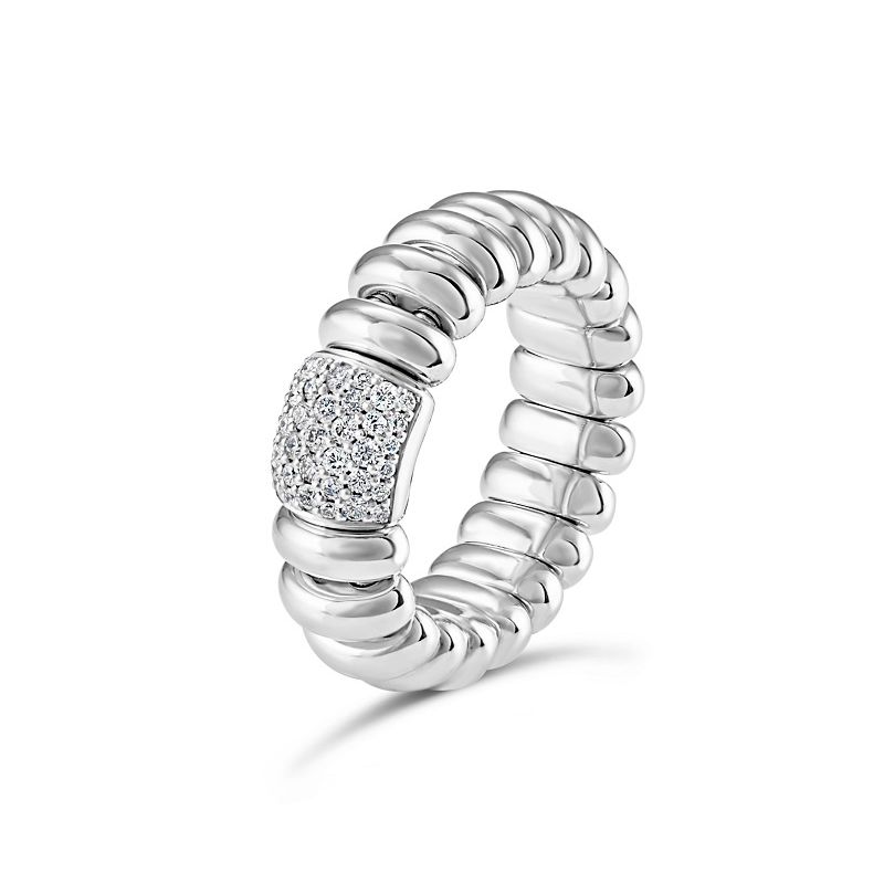 Hulchi Belluni Tresore Ring, 18K White Gold