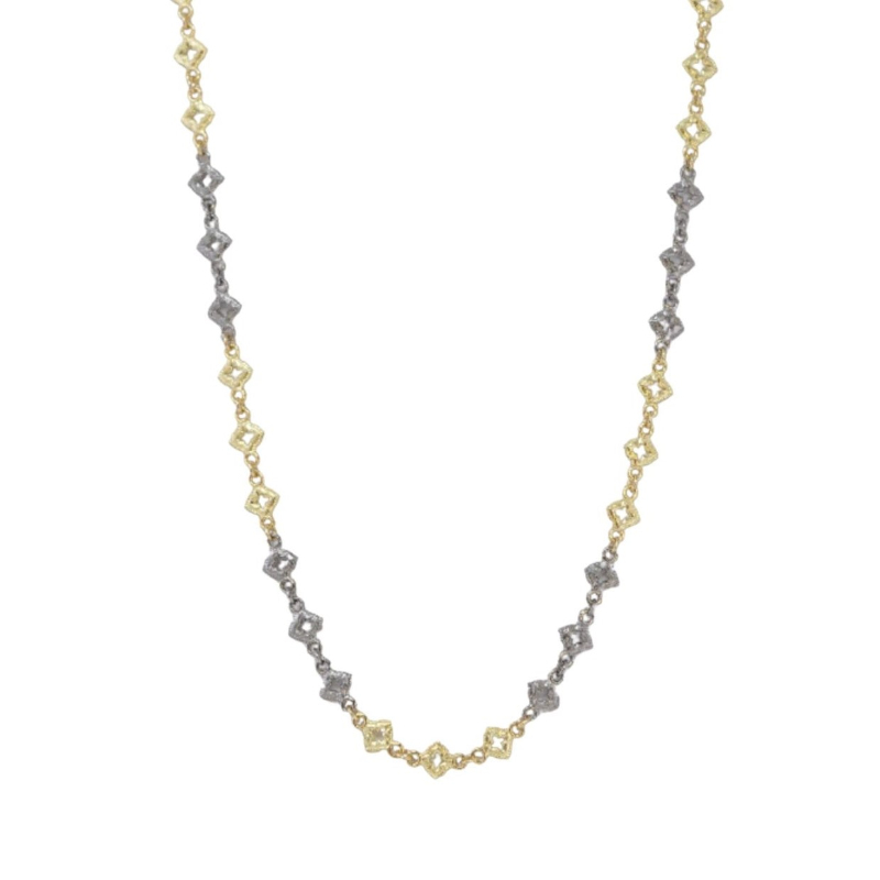 Armenta Alternating Scroll Chain Link Necklace