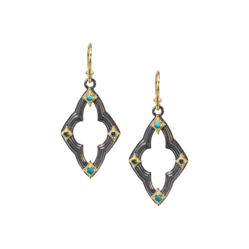 Armenta London Blue Topaz Crivellu Hook Earrings