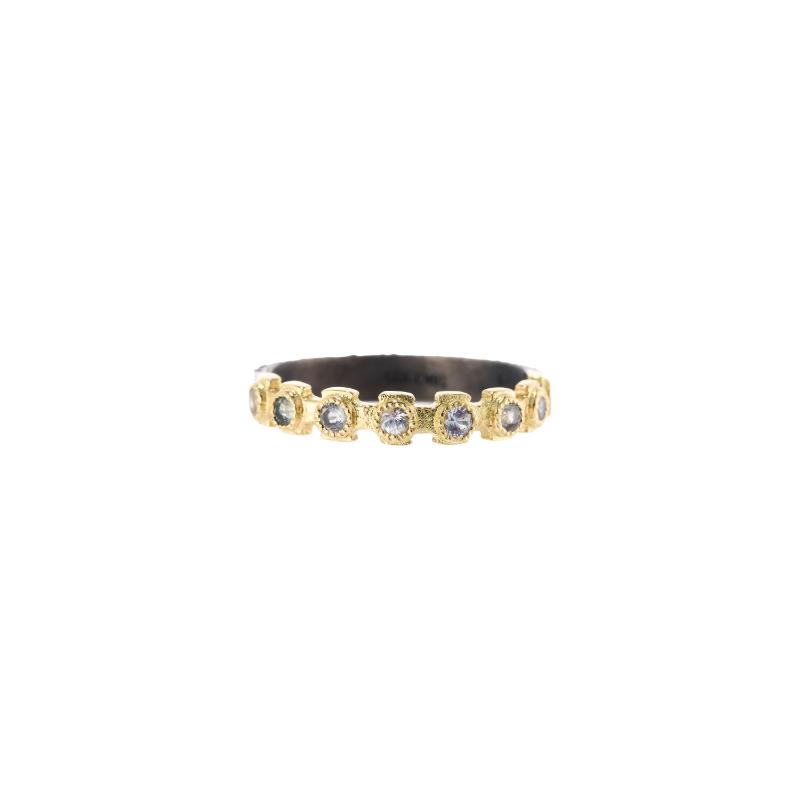 Armenta 18K Yellow Gold Stackable Cross Band Ring