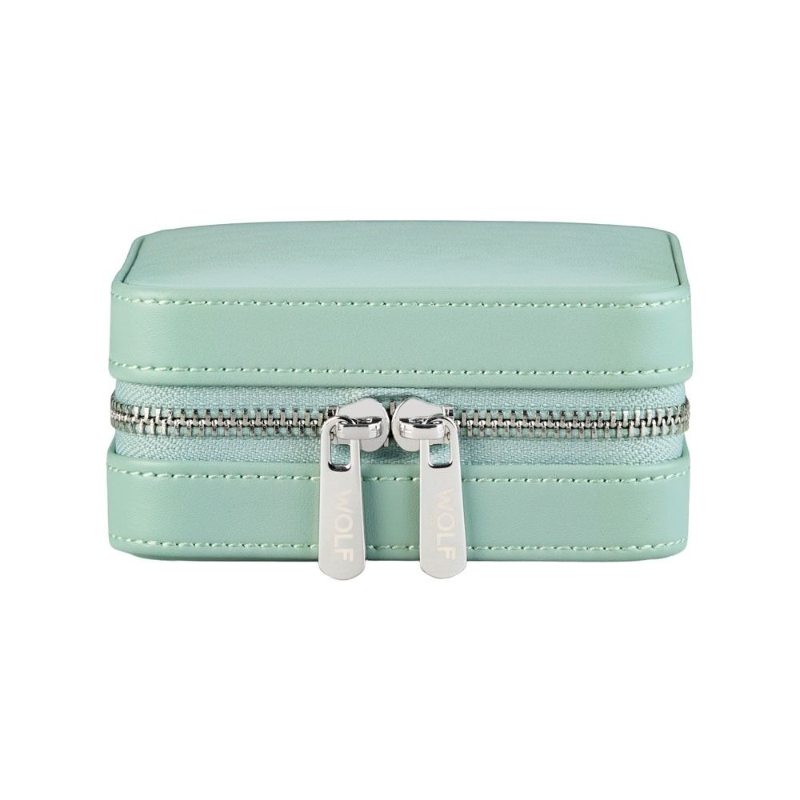 WOLF X LIBERTY Julia Interior Print Small Travel Jewelry Zip Case - Sage Green