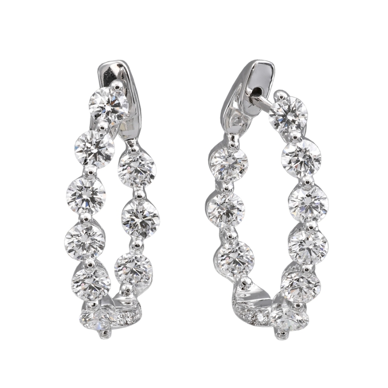 Jyes's In/Out Oval Curved Sm Hoop Earrings