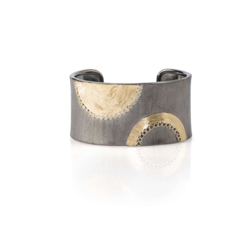 John Apel Gold And Silver Cuff Bracelet