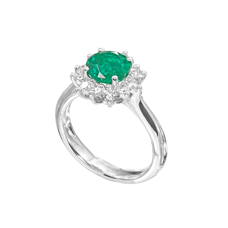 Jyes's Halo Shared Prong Flower Ring