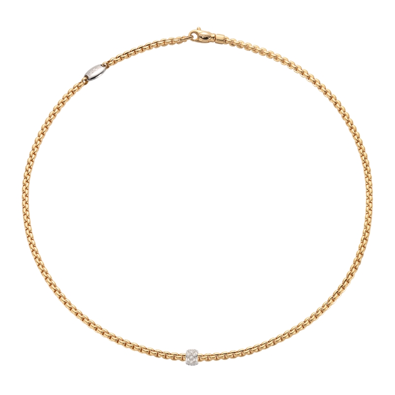 NECKLACE WITH DIAS - ROPE