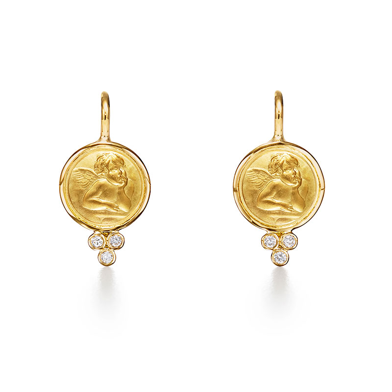 Temple St. Clair 18K Angel Earrings