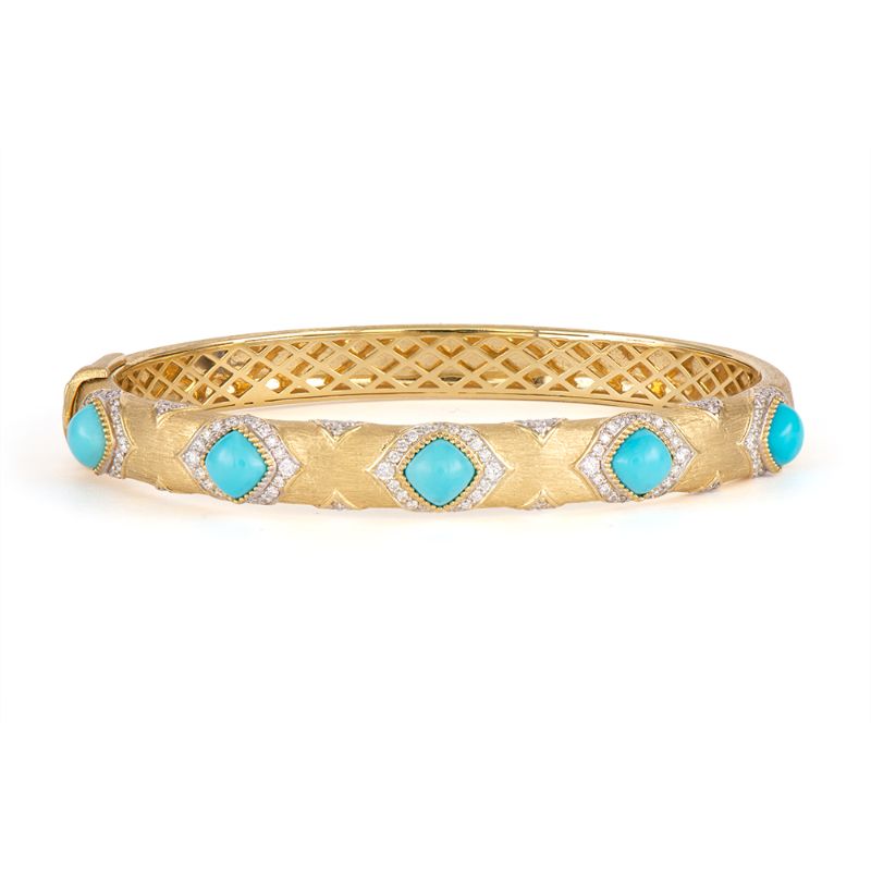 Jude Frances  Turquoise Pave Bangle