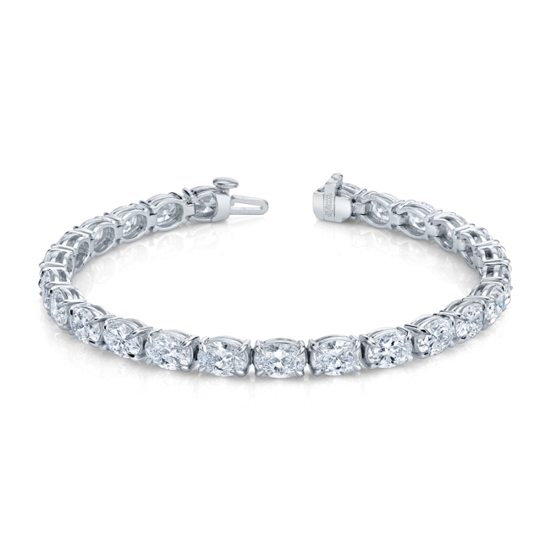 Norman Silverman Oval Shape Straight Line Bracelet East-West
